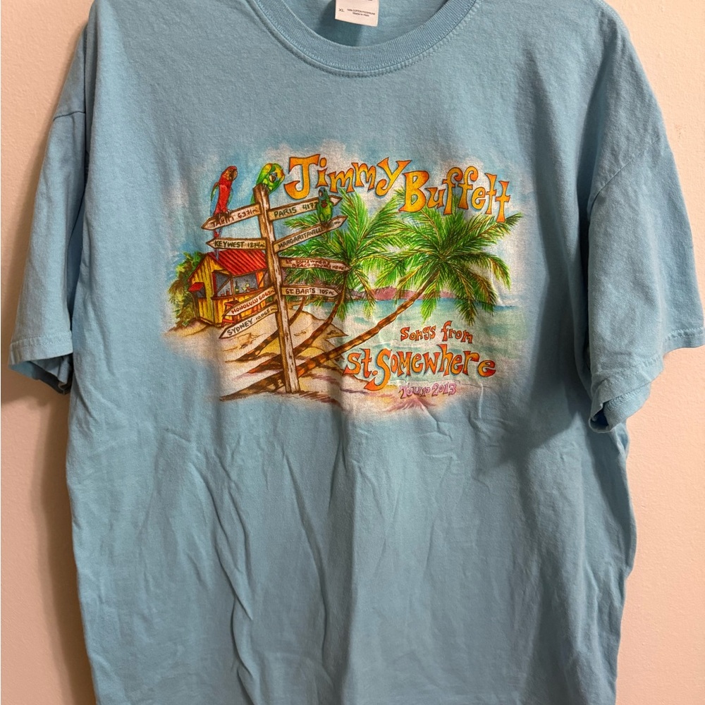 Jimmy Buffett Blue Graphic T-Shirt 2013 Tour